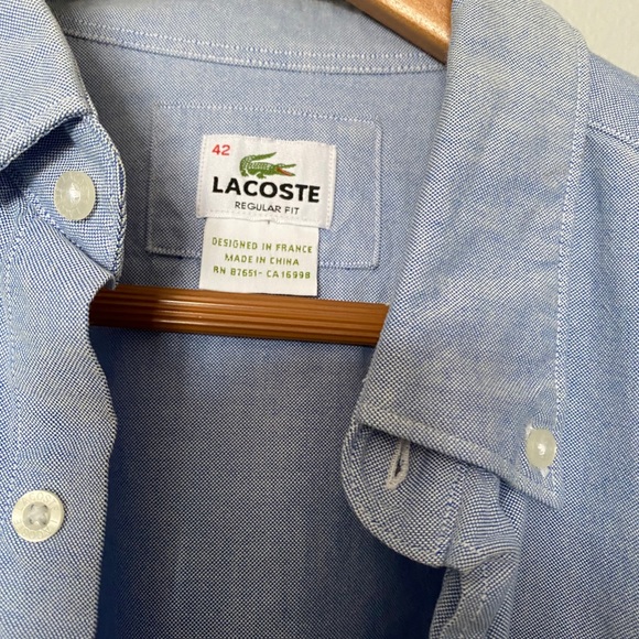 Lacoste regular fit cotton Oxford shirt - Picture 3 of 5